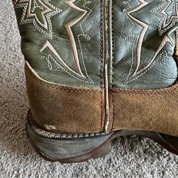 Lady Rebel by Durango Women's work Western Boot Green Brown Cowgirl - Picture 9 of 11
